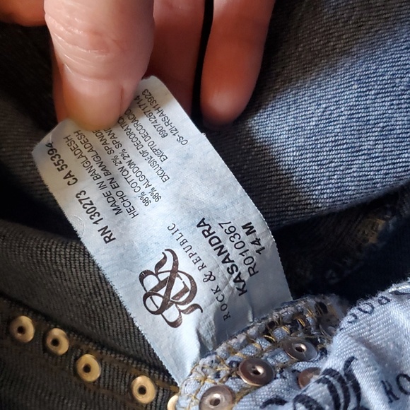 Rock & Republic Jeans 14 Kasandra Studded - Picture 5 of 6